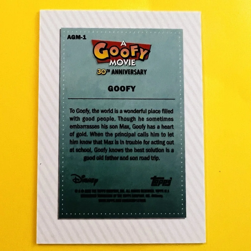 2026 Topps Disney NEON A Goofy Movie 30th Anniversary Goofy‎ AGM-1 Insert